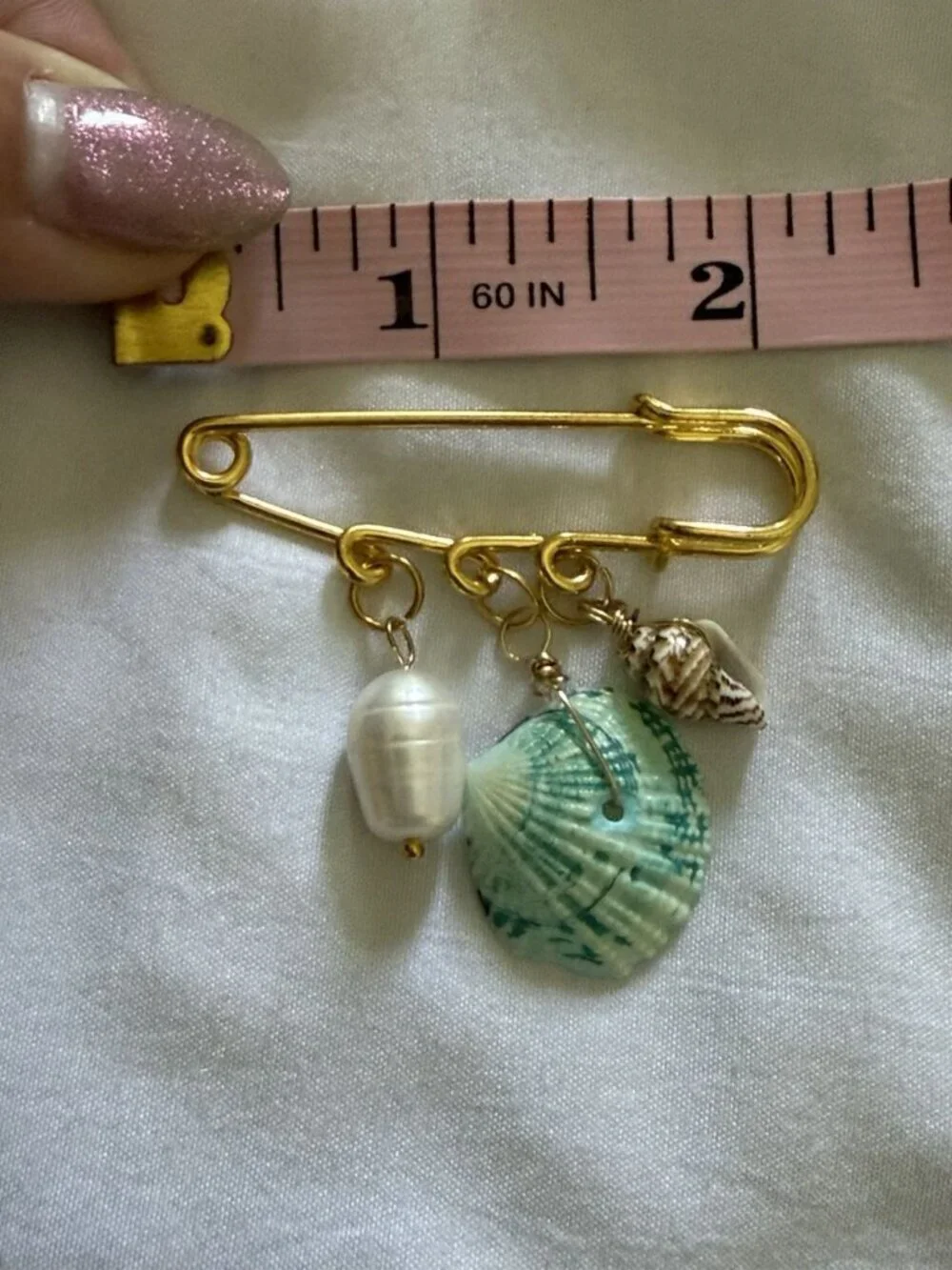 Anthropologie Gold Sea Shell Under The Sea Brooch